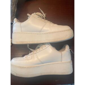Windsor Smith Perforated Racerr White Platform Shoes Women's Size 6